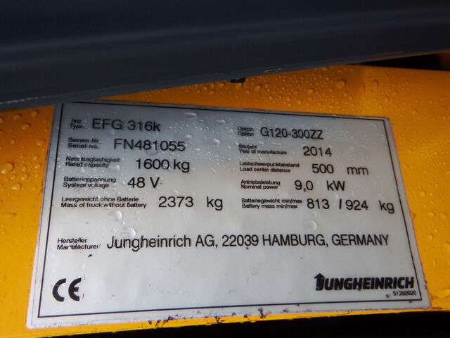 Carrello elevatore JUNGHEINRICH EFG 316k - Photo 14